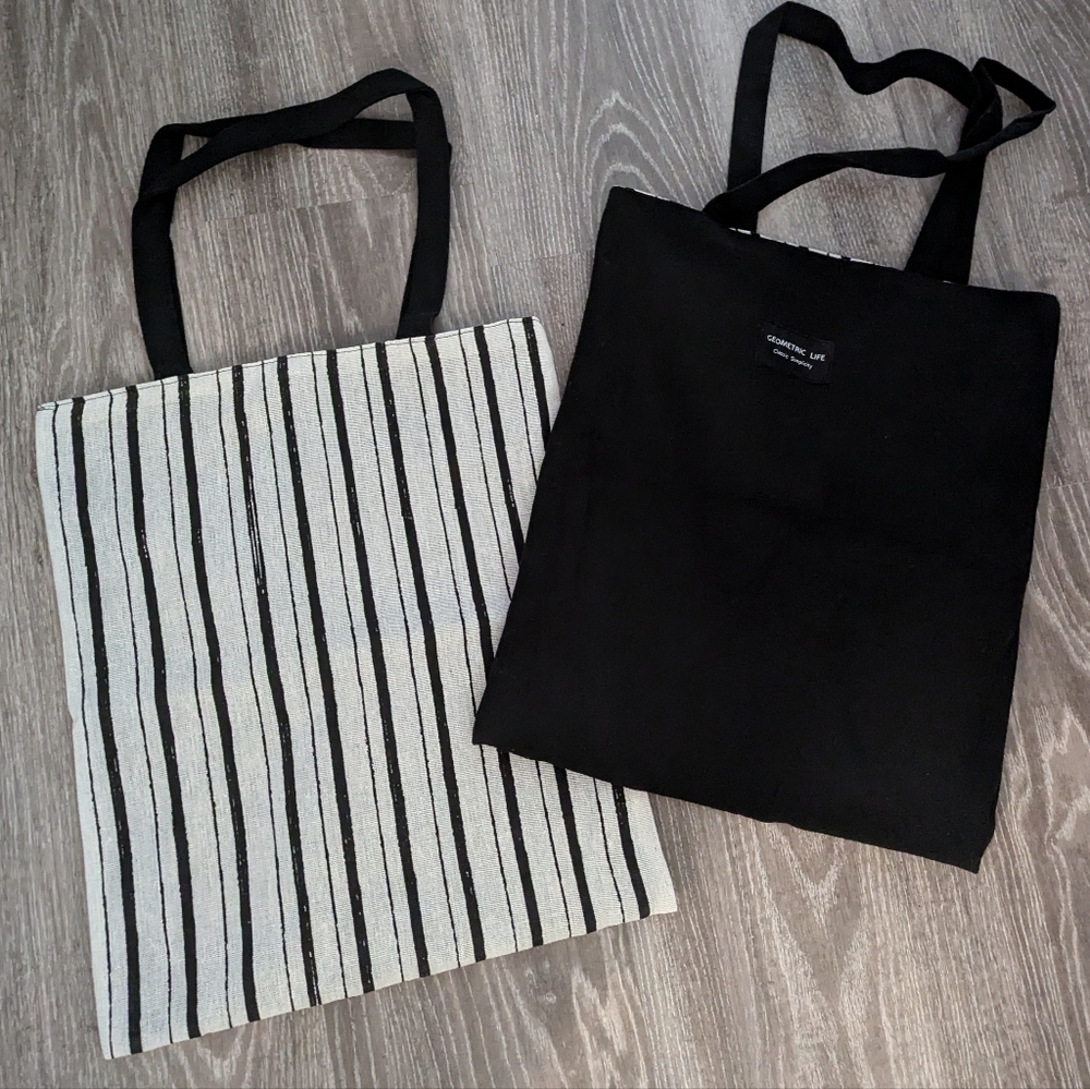 CANVAS TOTE | 2pc reversible canvas totes